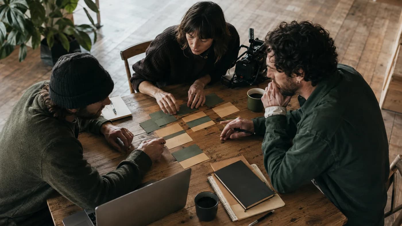 Creative collaborators planning their next project